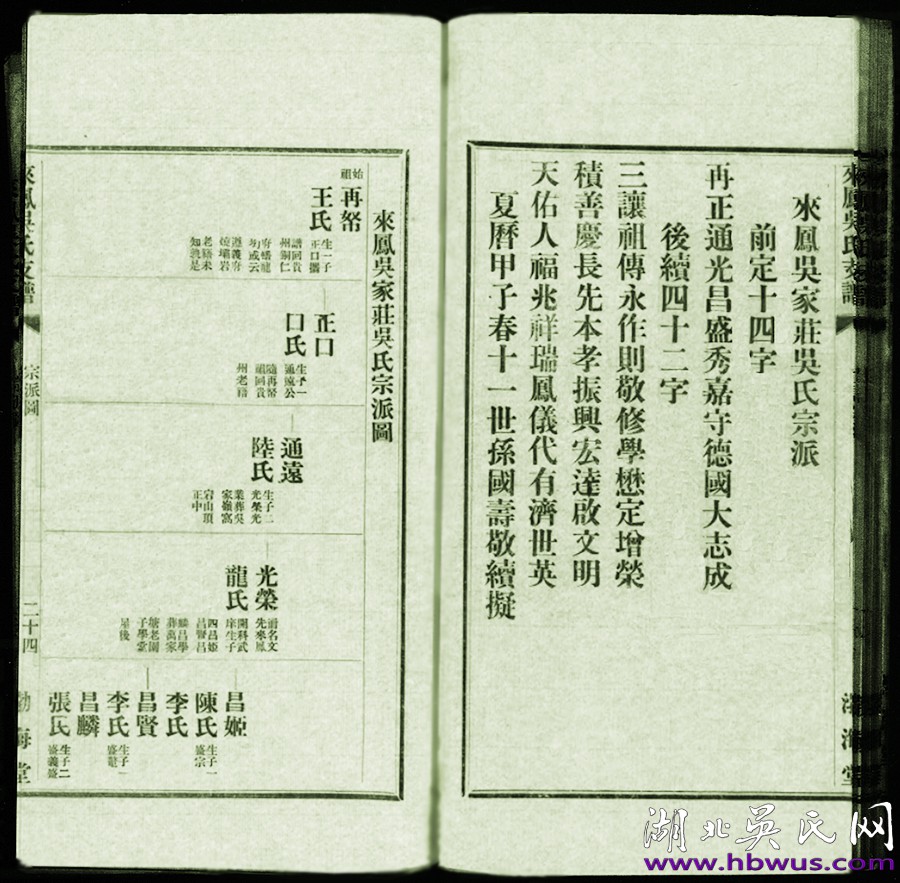 來鳳(吳家莊)吳氏支譜 來鳳(吳家莊)吳氏支譜