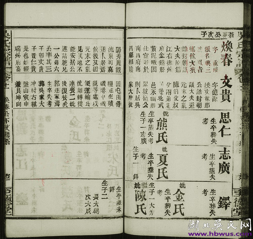 民國(guó)鄂州春槐、煥春支合修《吳氏宗譜》